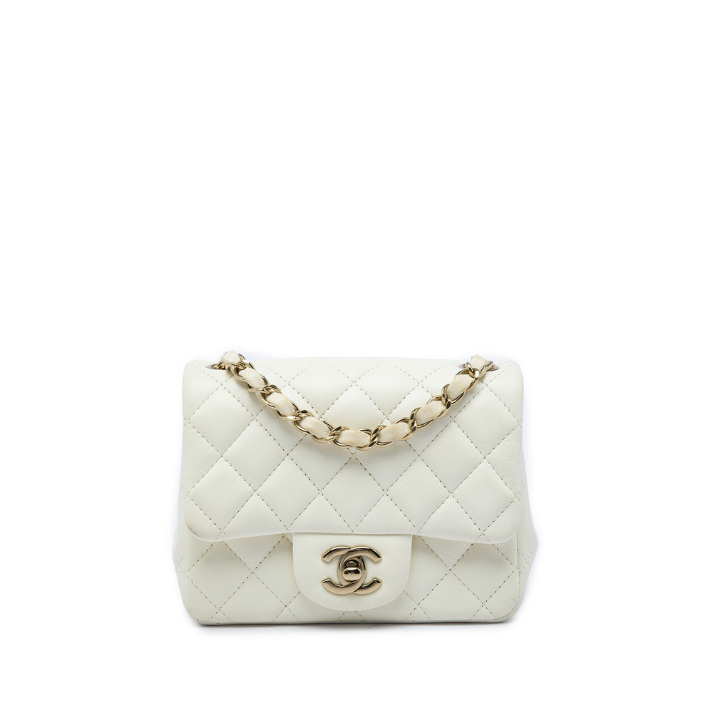Pre-Loved Chanel Mini Square Classic Lambskin Single Flap